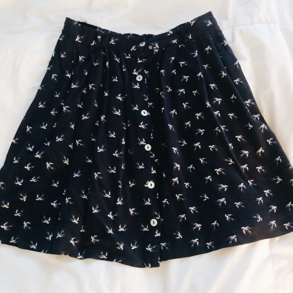 Cute patterned button down skirt